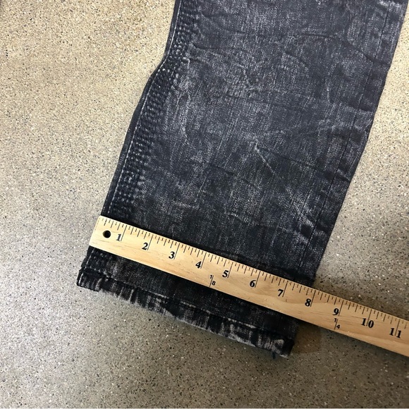 Rock Revival Jeans Mens 34x29 Black Jack Slim Straight Y2K Embroidered Grunge - Picture 7 of 11